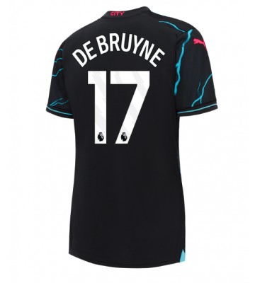 Lacne Ženy Futbalové dres Manchester City Kevin De Bruyne #17 2023-24 Krátky Rukáv - Tretina